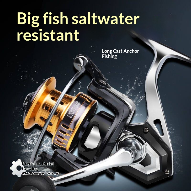 Fishing Rod Surf - Kołowrotek spinningowy Hasida, w całości metalowy,