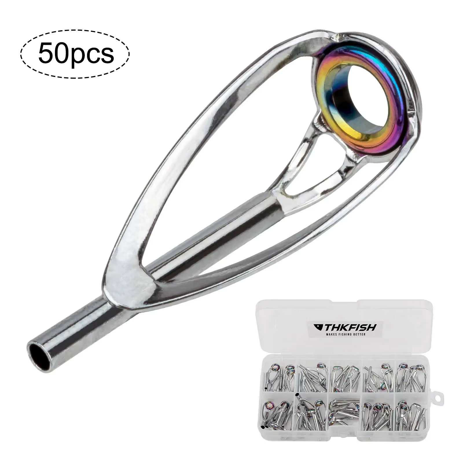 Fishing Rod Guide Replacement - 50 sztuk zestaw naprawczy końcówki wędki