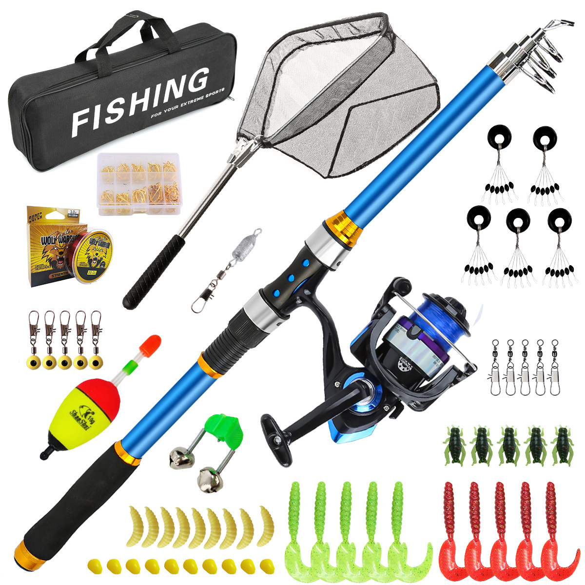 Zestaw wędki teleskopowej z wł – Fishing Rod Spinning recenzja i cena